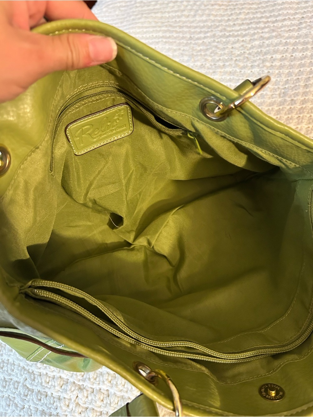 Relic Olive Green Leather Shoulder Bag - Picture 6 of 10